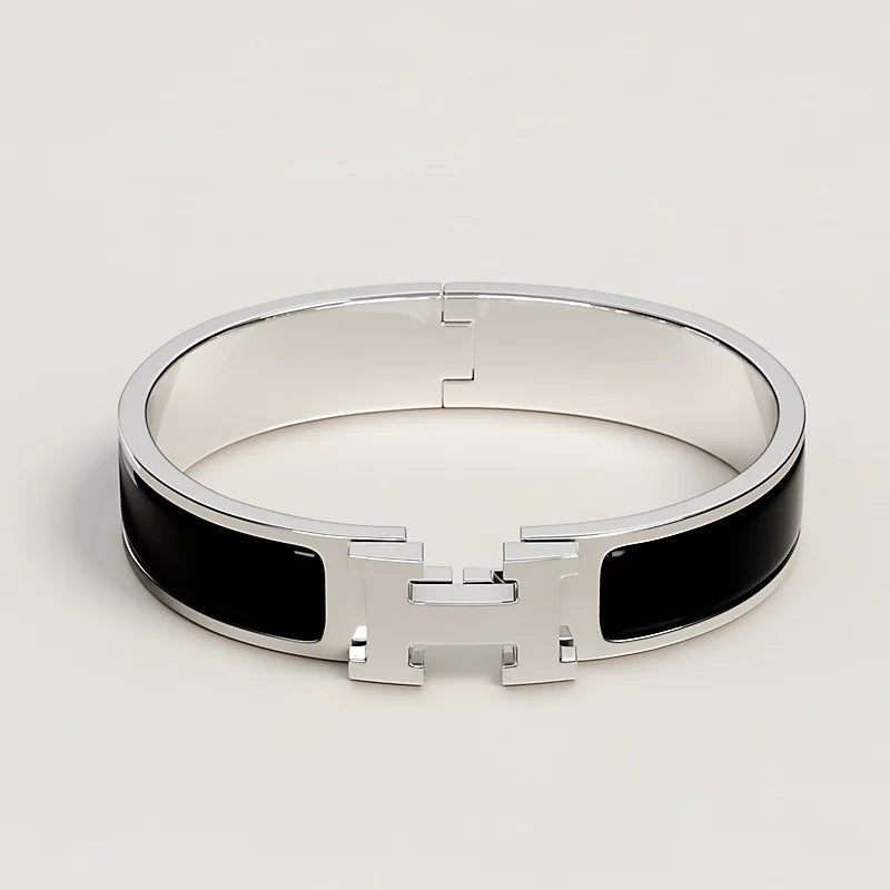 Signature H-Clasp Bangle – Minimalist & Secure Lock